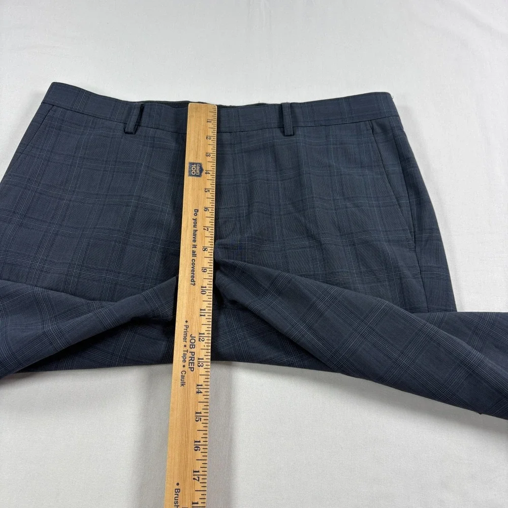 J Crew Thompson Pants Mens 34x32 (Fits 34x30) Plaid Wool Blend Slacks Tapered